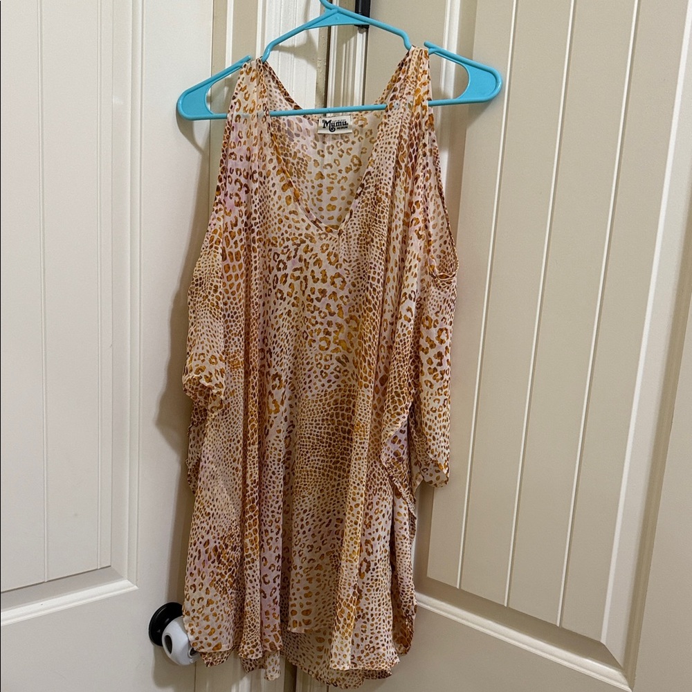 Show Me Your MuMu Leopard Print Top - Brown and Cream